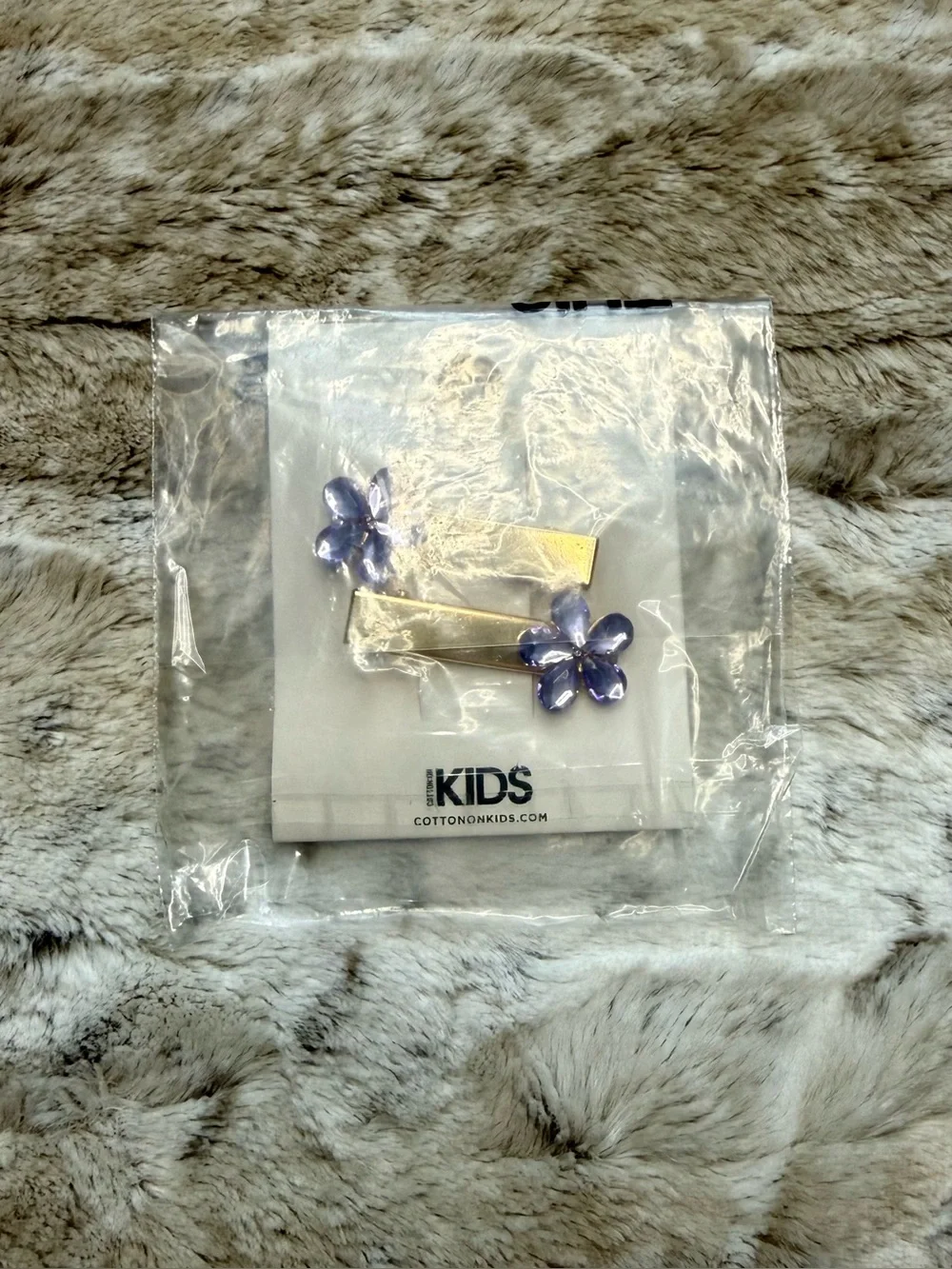 *NWT* Cotton On Kids’ Lilac Flower Hair Clips Set